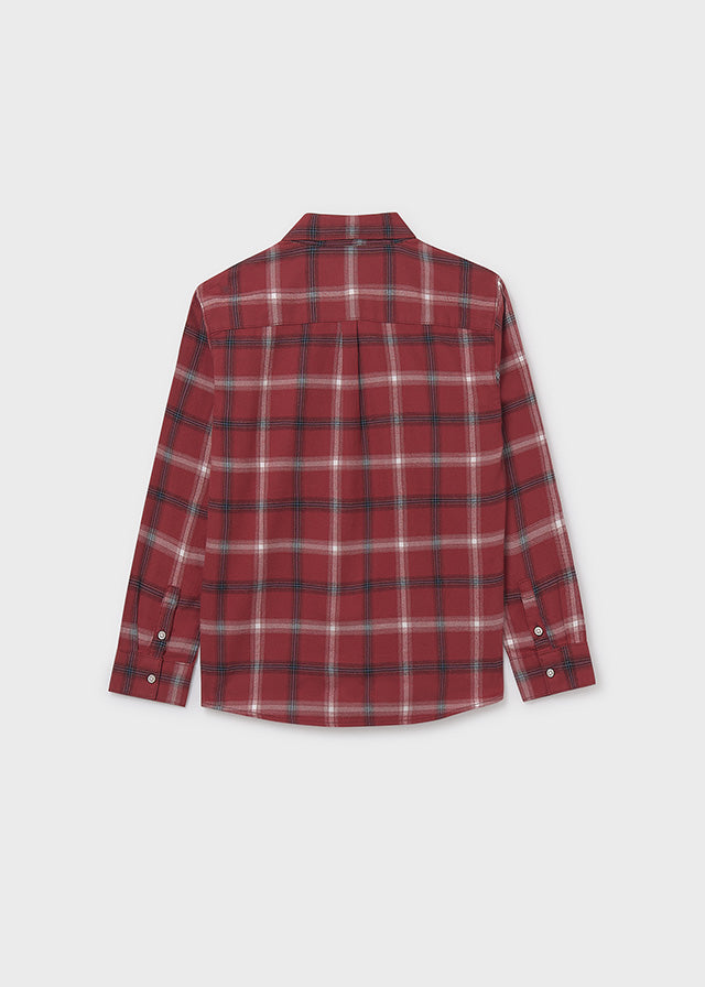 Plaid long sleeved shirt