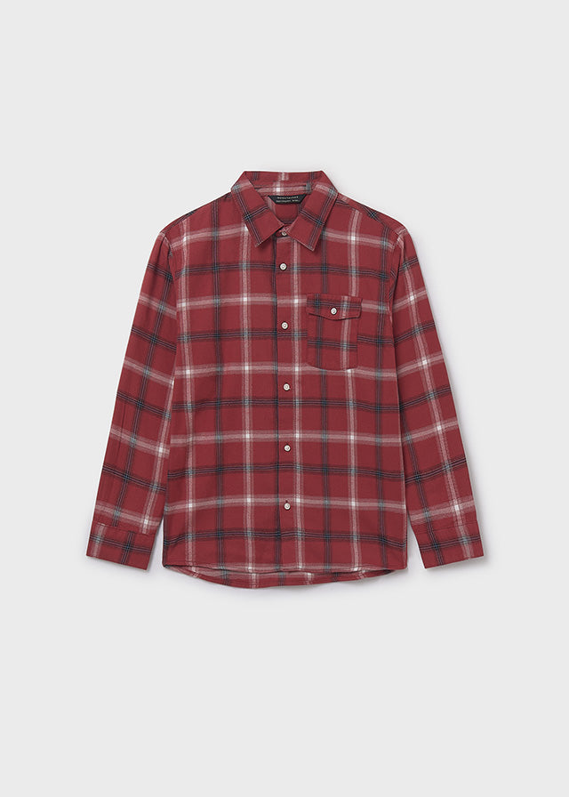 Plaid long sleeved shirt
