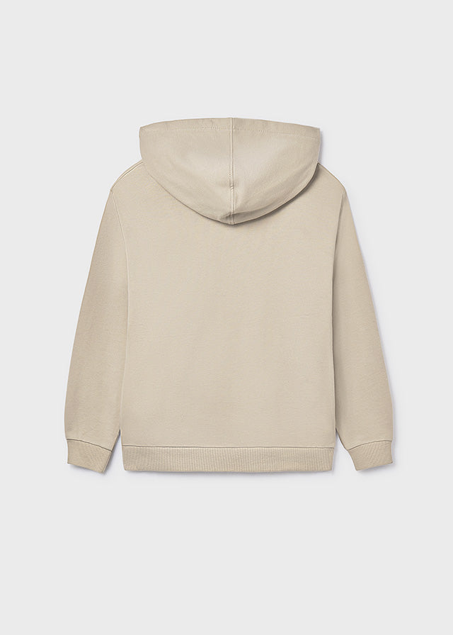 Embossed hooded pullover