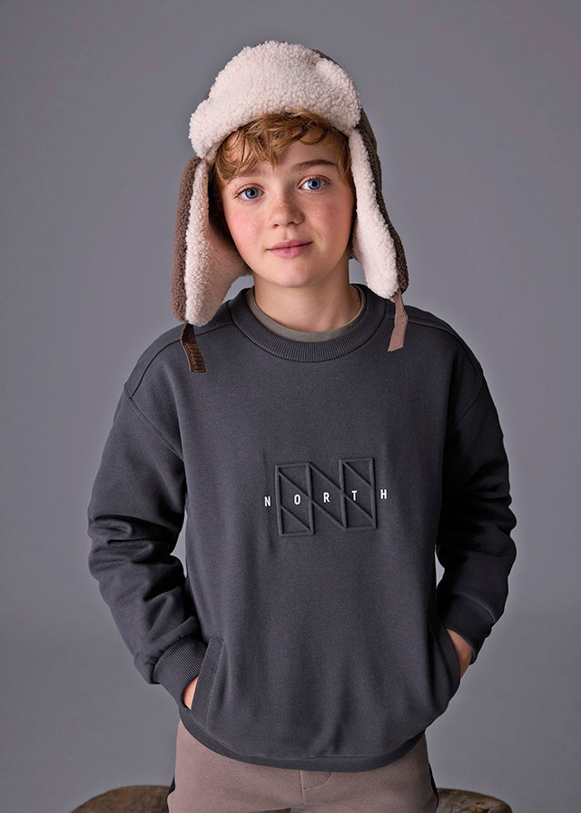 Embossed pullover