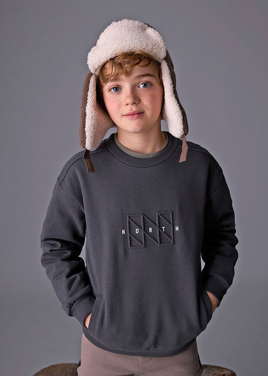 Embossed pullover