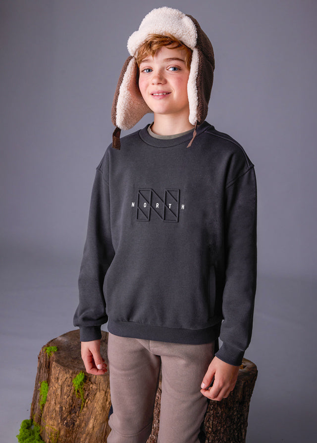 Embossed pullover