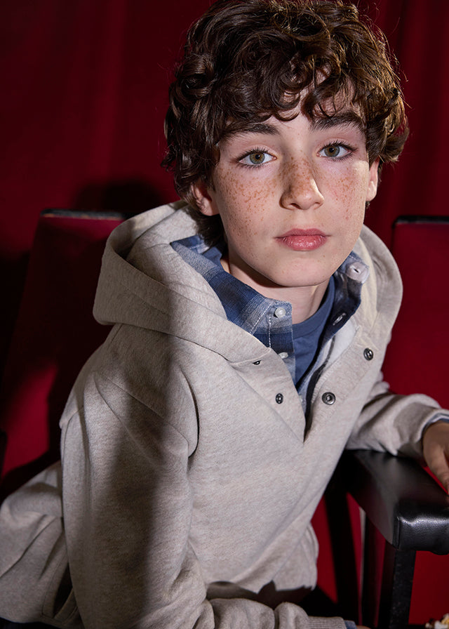 Pullover with placket