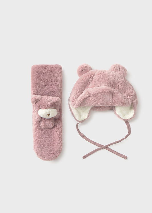 Fur hat & scarf set