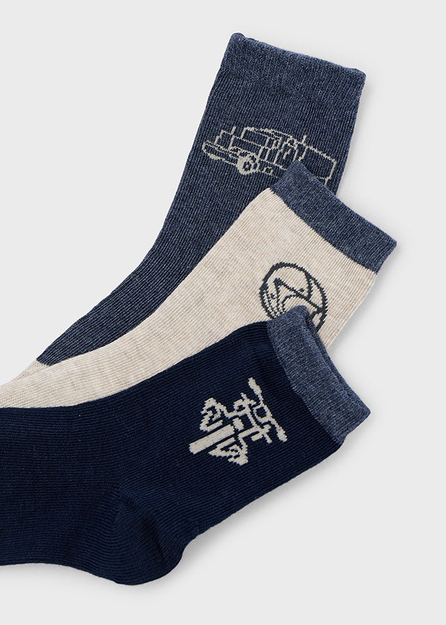Set of 3 socks "dinos"