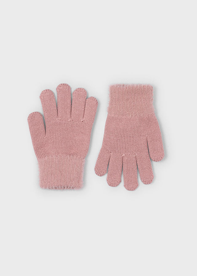 tricot fur gloves