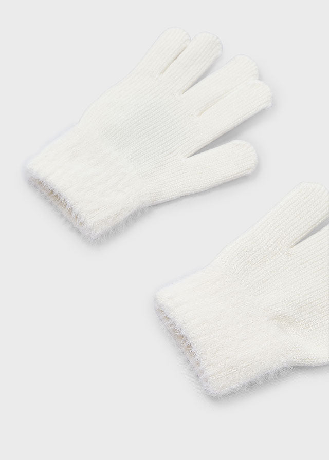 tricot fur gloves