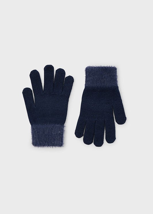 tricot fur gloves