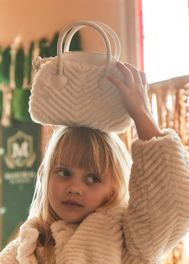Faux-fur handbag