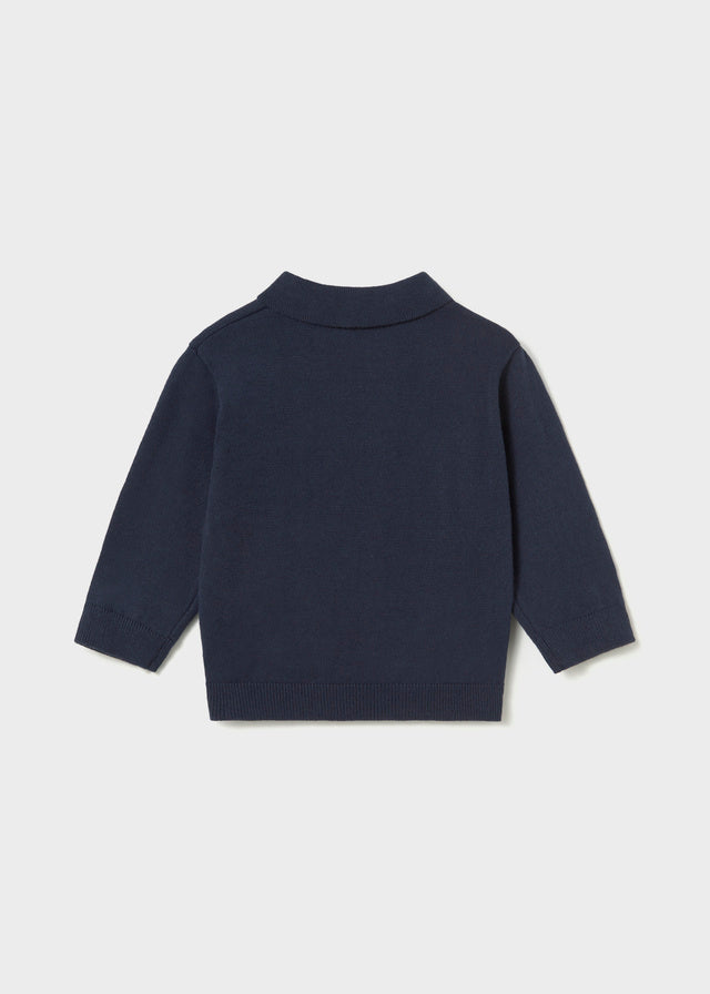 L/s knit polo