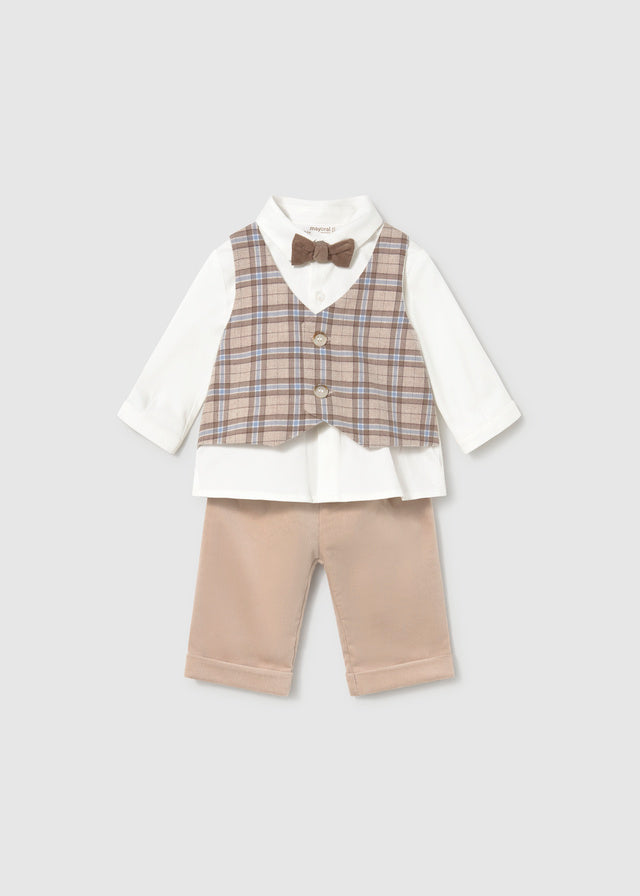 Vest shirt pants set