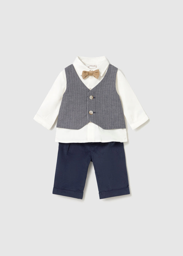 Vest shirt pants set