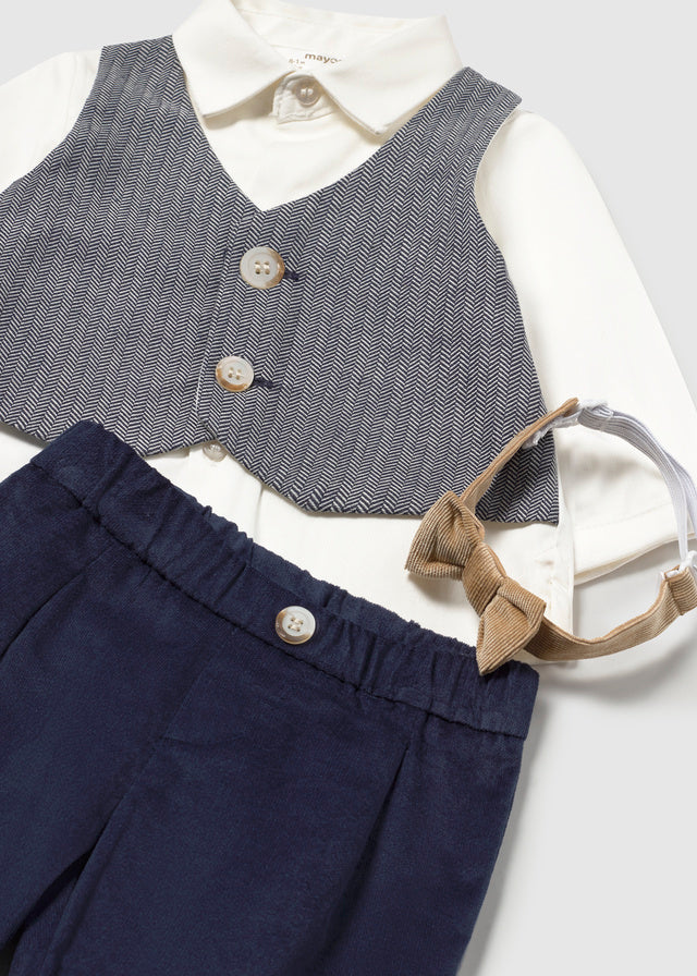 Vest shirt pants set