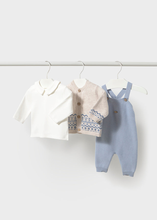 Knit dungarees set