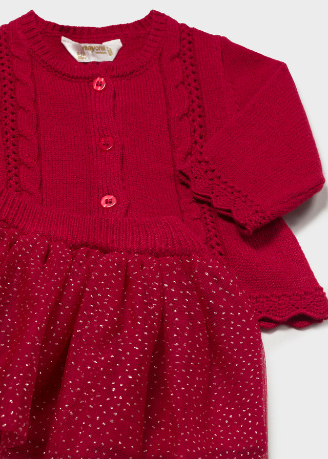 Tulle knit skirt set
