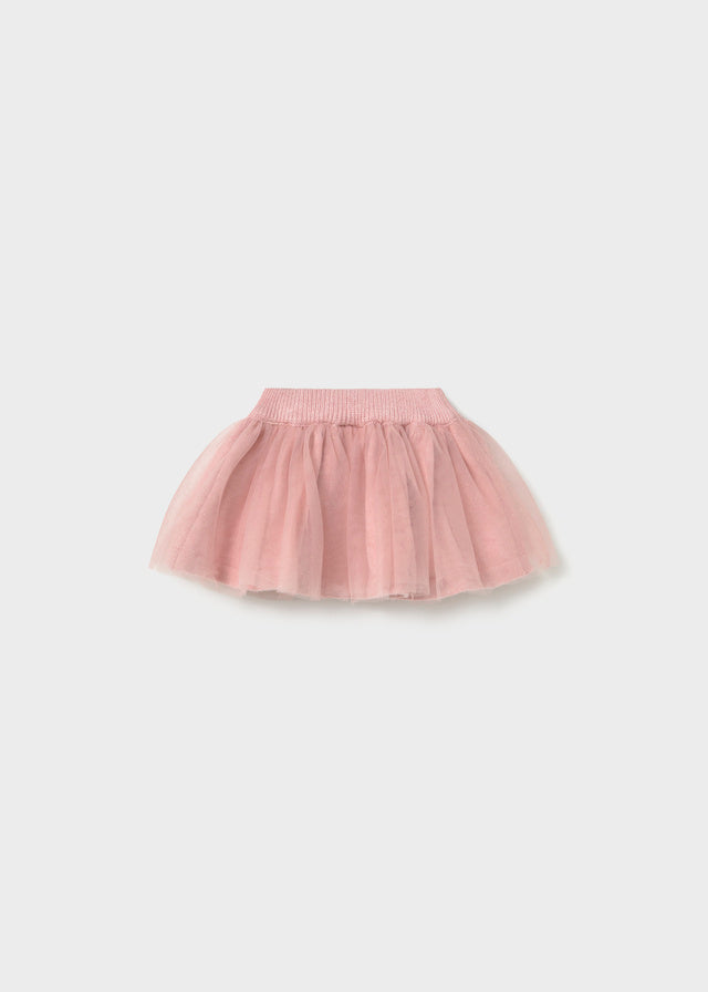 Tulle knit skirt set