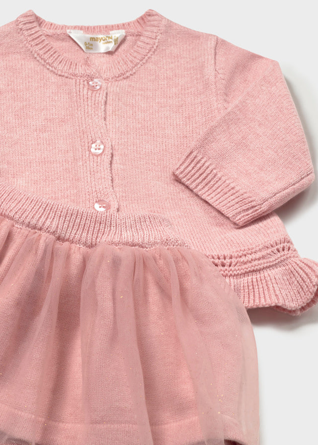 Tulle knit skirt set