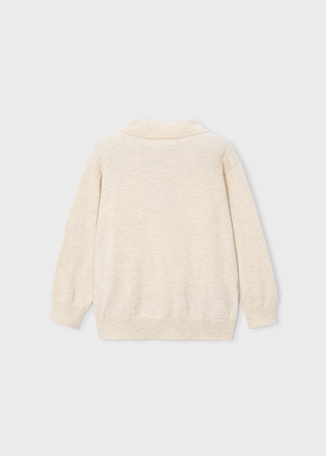 L/s knit polo