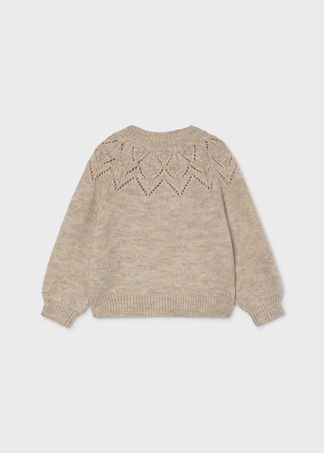 Openwork details sweater