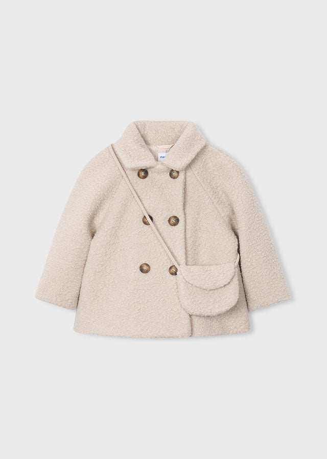 Boucle coat purse