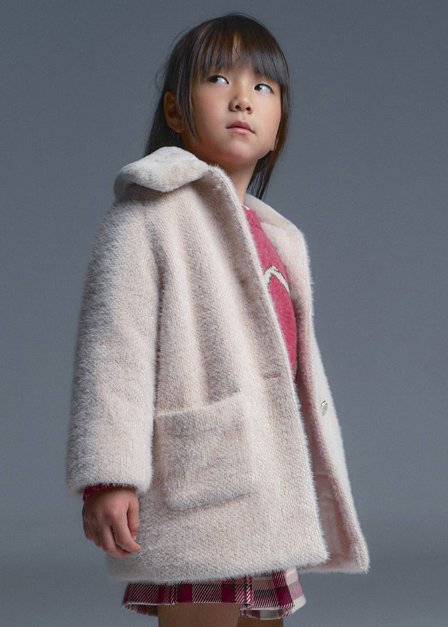 Knitted fur coat