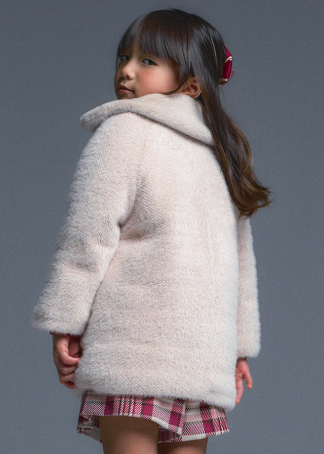 Knitted fur coat