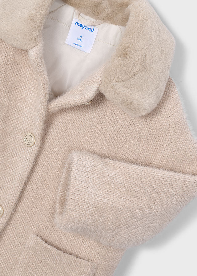 Knitted fur coat