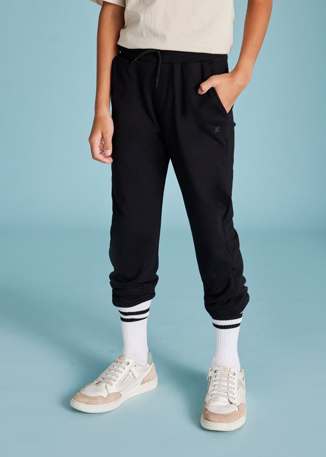 Basic cuffed fleece trousers