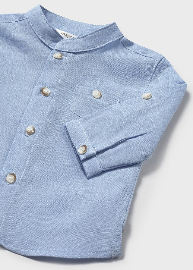 L/s mao collar shirt