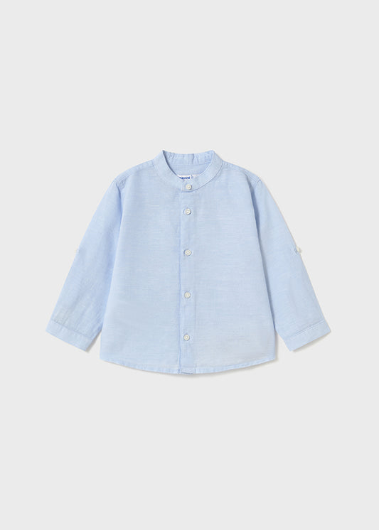 L/s linen mao shirt