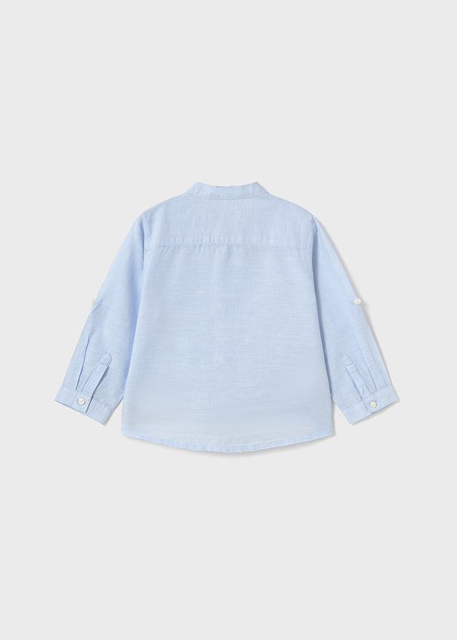 L/s linen mao shirt