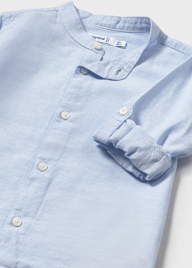 L/s linen mao shirt