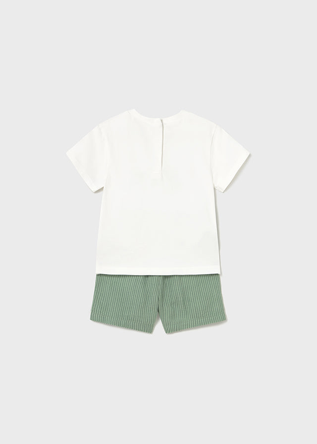 Striped shirt and short set
