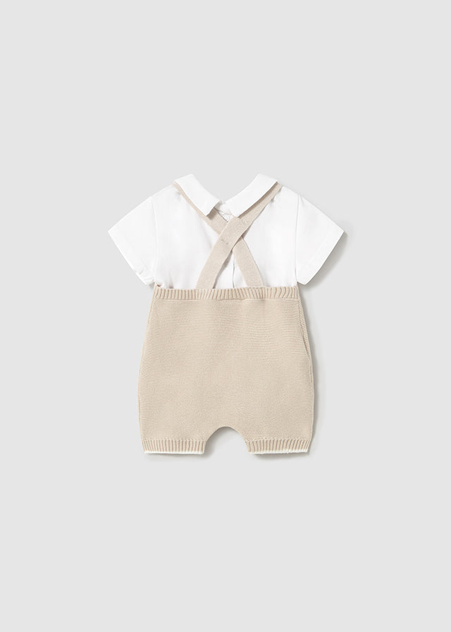 Knit dungarees set