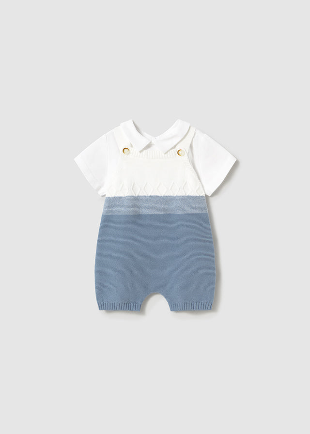 Knit dungarees set