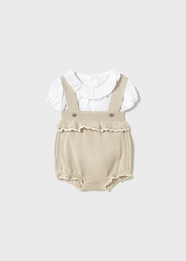 Knit dungarees set