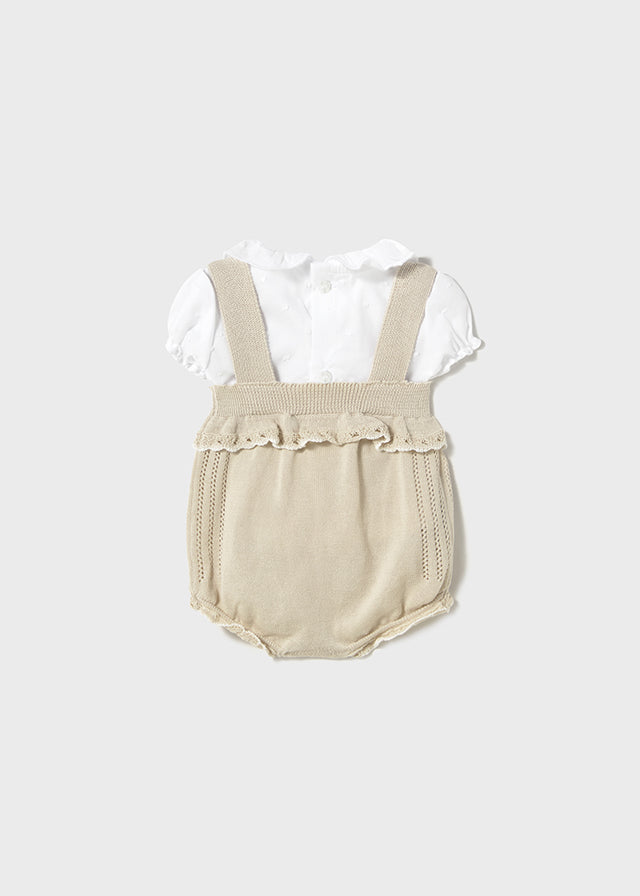 Knit dungarees set