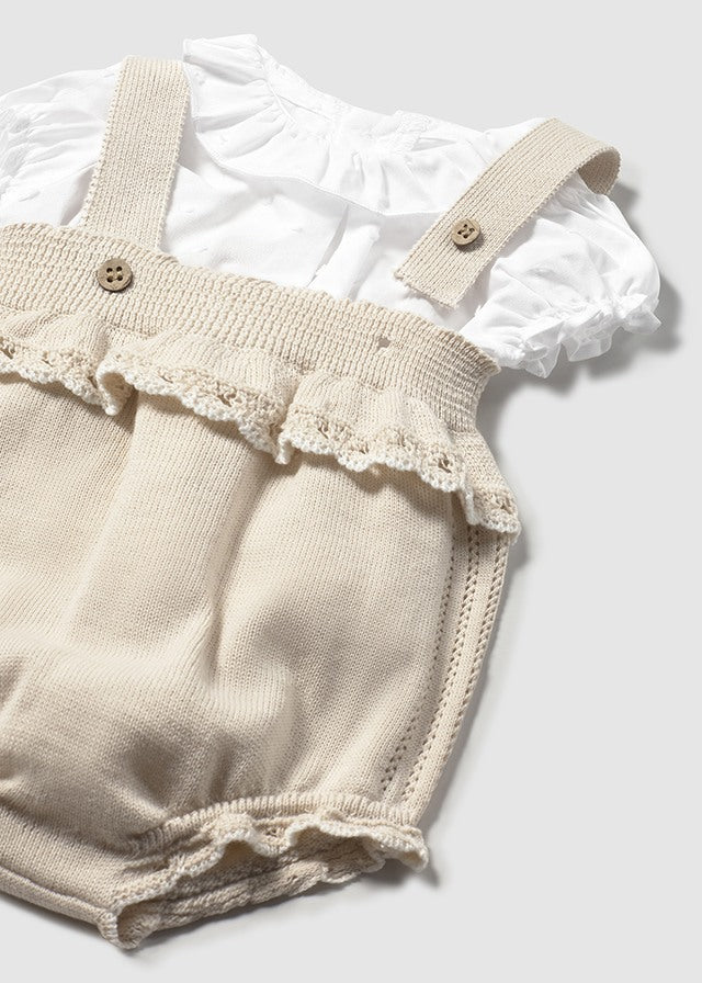 Knit dungarees set