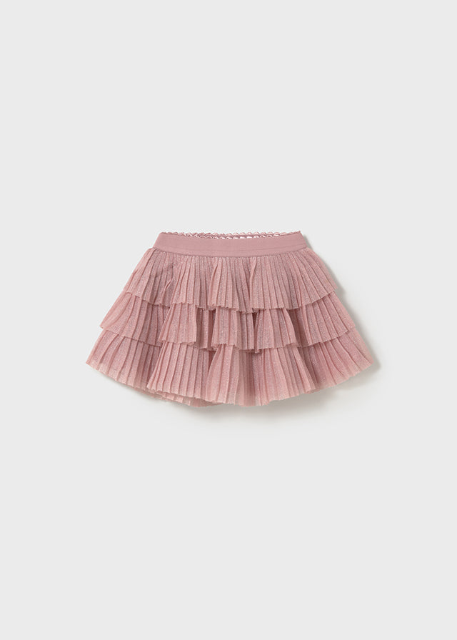 Pleated tulle skirt