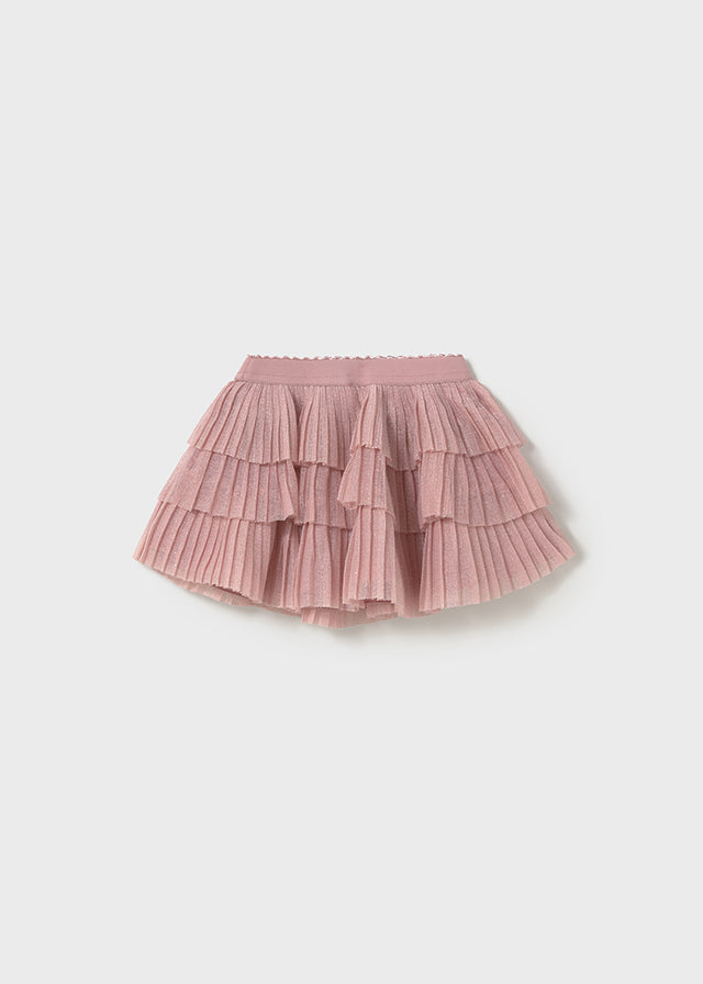 Pleated tulle skirt