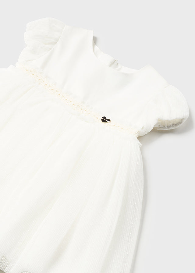 Pleated tulle dress