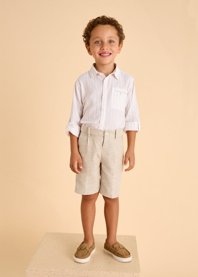 Linen suiting bermuda