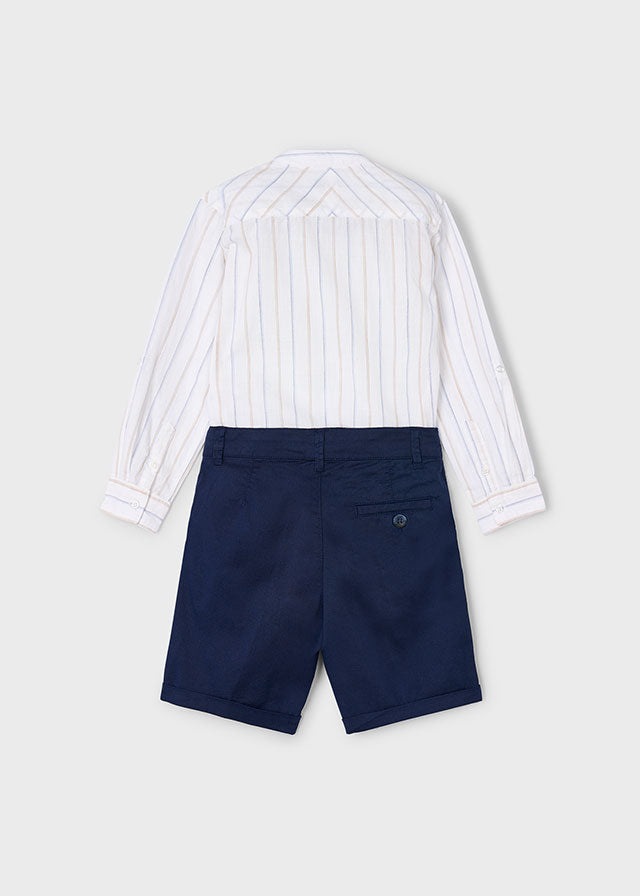 L/s buttondown w/bermuda set