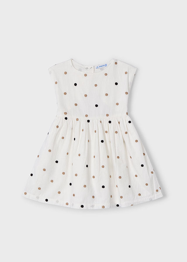 embroidered polka dots dress