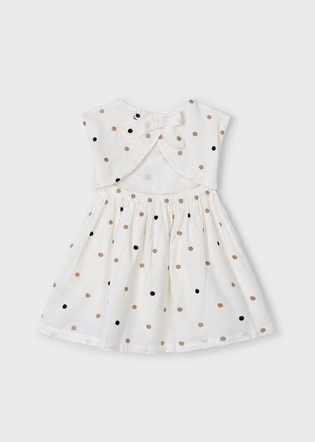 embroidered polka dots dress