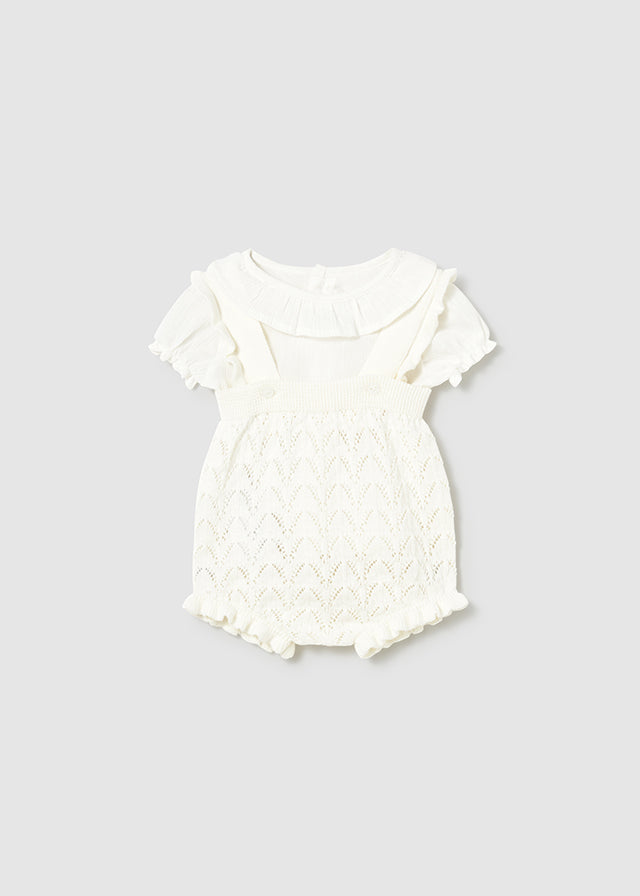 Knit dungarees set