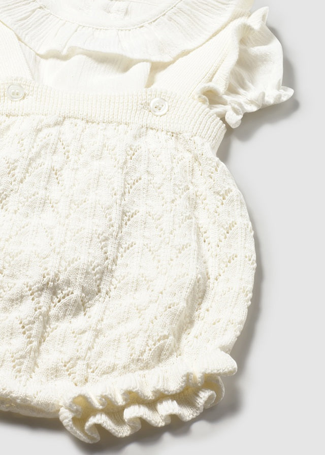 Knit dungarees set