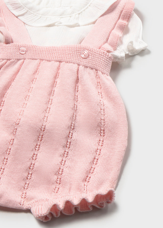 Knit dungarees set
