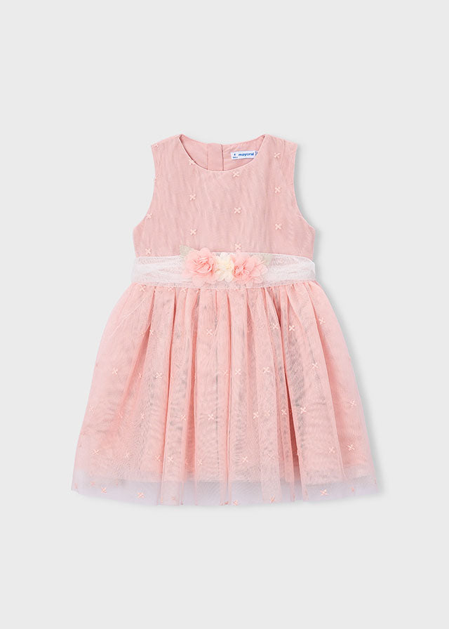 Embroidered tulle dress