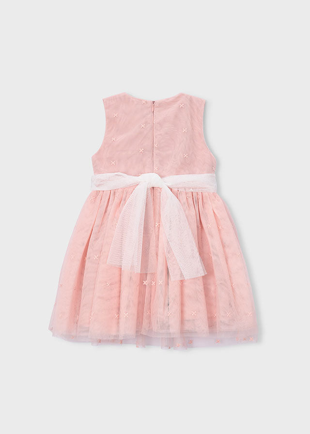 Embroidered tulle dress